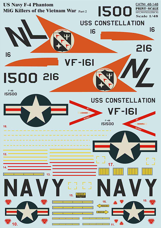 Print Scale 48148 1:48 McDonnell F-4B Phantom MIG Killers Vietnam War Part 2