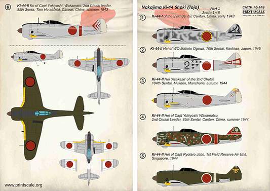 Print Scale 48149 1:48 Nakajima Ki-44 Shoki Part 1