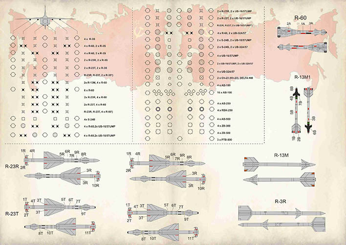 Print Scale 48152 1:48 Mikoyan MiG-23 Technical Stencils