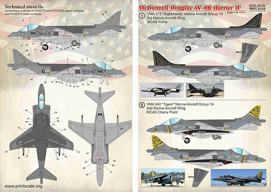 Print Scale 48153 1:48 McDonnell-Douglas AV-8B Harrier II Part 1