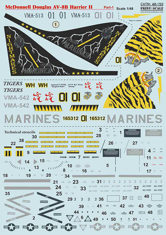 Print Scale 48153 1:48 McDonnell-Douglas AV-8B Harrier II Part 1