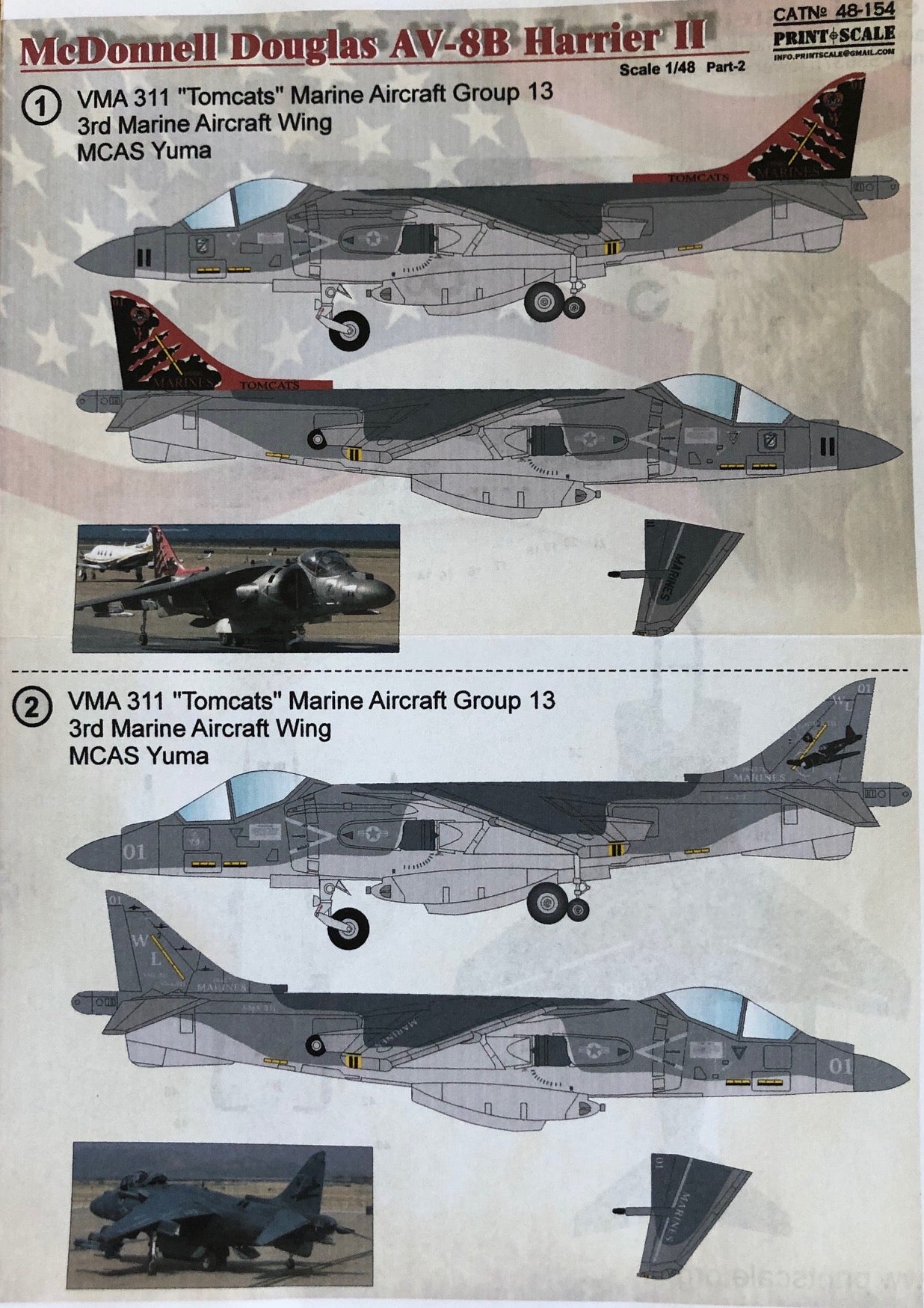 Print Scale 48154 1:48 McDonnell-Douglas AV-8B Harrier II Part 2