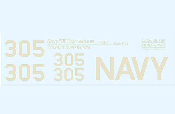 Print Scale 48160 1:48 Navy Grumman F9F-2/F9F-3 Panthers in Combat over Korea Part 2