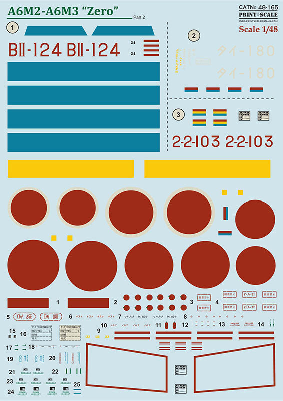 Print Scale 48165 1:48 Mitsubishi Zero A6M2 - A6M3 Zero Part 2