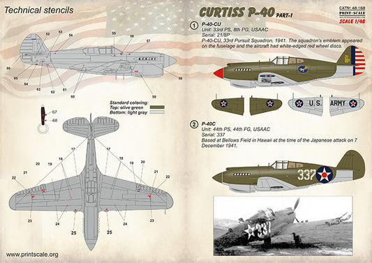 Print Scale 48168 1:48 Curtiss P-40C CU Part 1