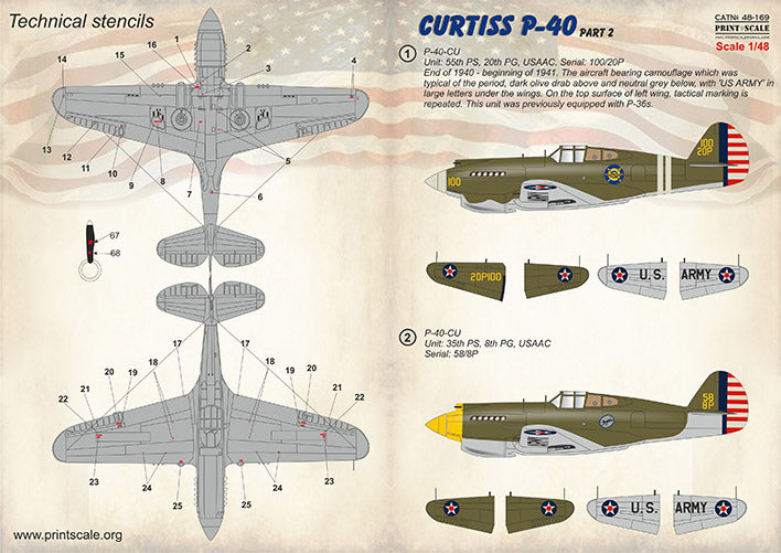 Print Scale 48169 1:48 Curtiss P-40C CU Part 2