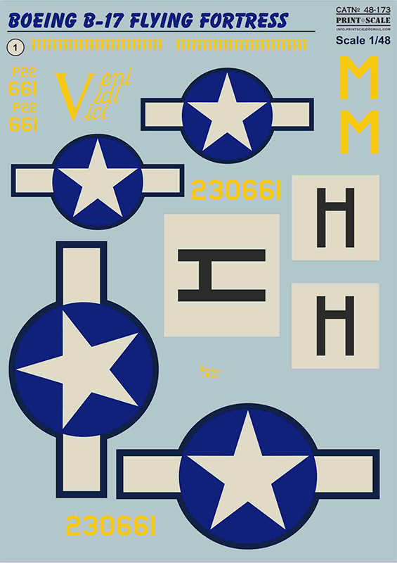 Print Scale 48173 1:48 Boeing B-17F Flying Fortress 'Veni. Vidi. Vici.'