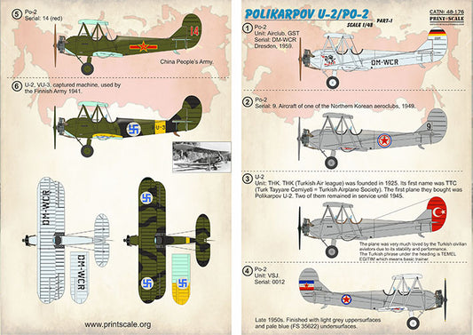 Print Scale 48176 1:48 Polikarpov U-2/Po-2 Part 1