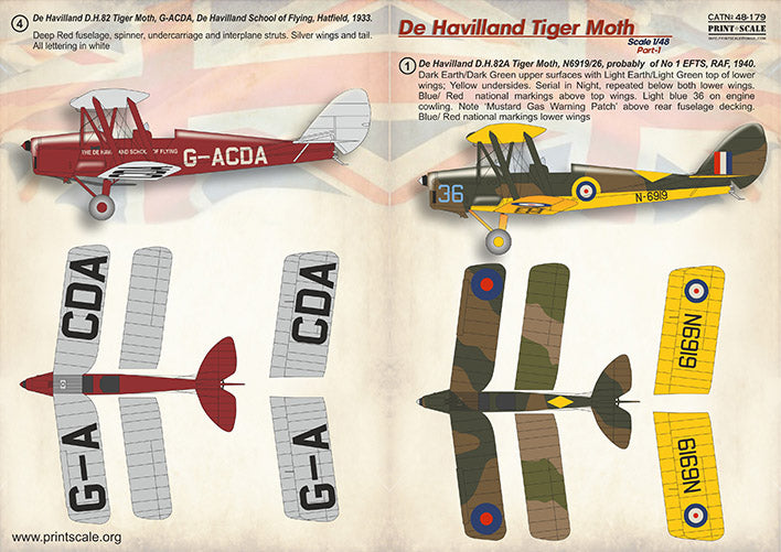 Print Scale 48179 1:48 de Havilland Tiger Moth Part 1