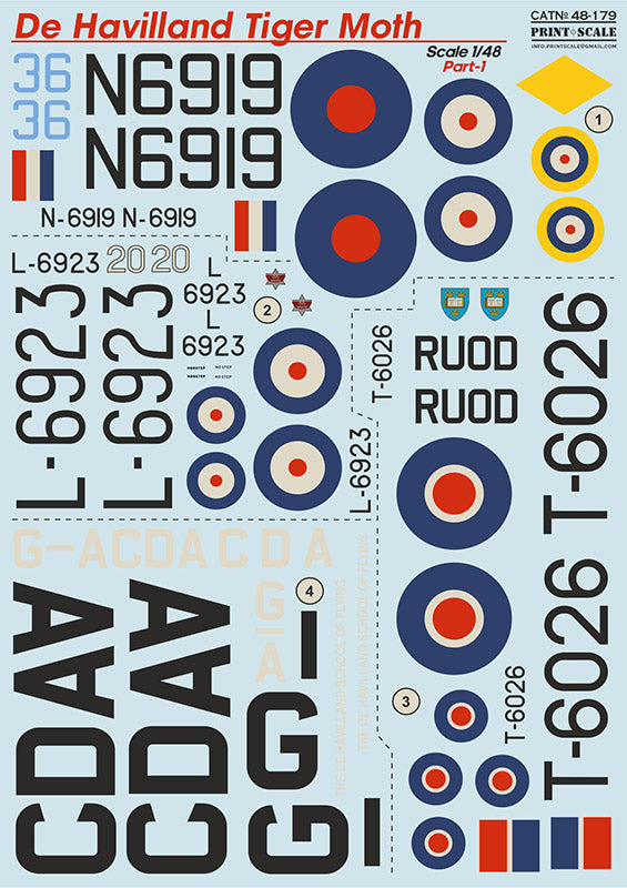 Print Scale 48179 1:48 de Havilland Tiger Moth Part 1