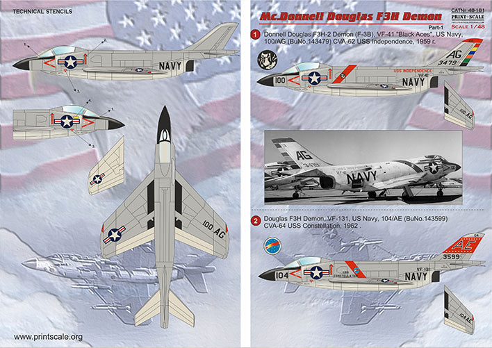 Print Scale 48181 1:48 McDonnell F3H Demon Part 1