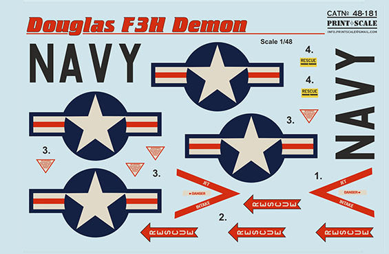 Print Scale 48181 1:48 McDonnell F3H Demon Part 1