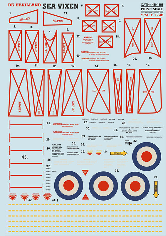 Print Scale 48188 1:48 De Havilland Sea Vixen