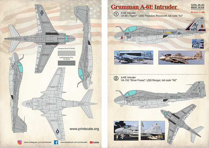 Print Scale 48190 1:48 Grumman A-6E Intruder