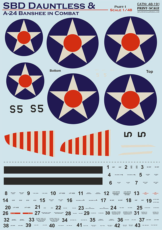 Print Scale 48191 1:48 Douglas SBD-2 Dauntless and A-24 Banshee in combat Part 1