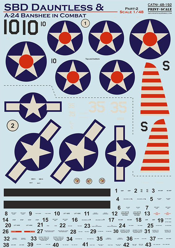 Print Scale 48192 1:48 Douglas SBD Dauntless and A-24 Banshee in Combat Part 2