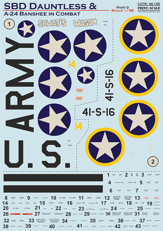 Print Scale 48195 1:48 Douglas SBD Dauntless and A-24 Banshee in Combat Part 3