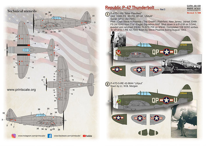 Print Scale 48199 1:48 Republic P-47D Thunderbolt Part 3