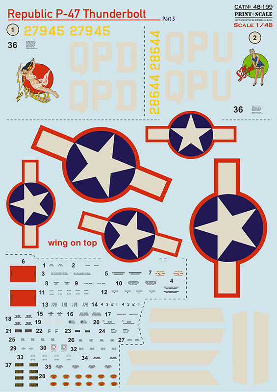 Print Scale 48199 1:48 Republic P-47D Thunderbolt Part 3