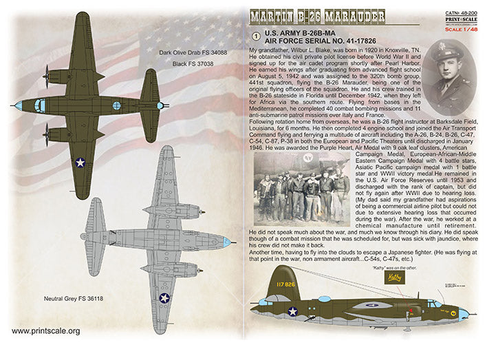 Print Scale 48200 1:48 Martin B-26B Marauder