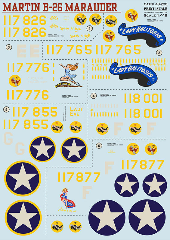 Print Scale 48200 1:48 Martin B-26B Marauder