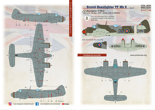 Print Scale 48206 1:48 Bristol Beaufighter TF.Mk.X Part 2