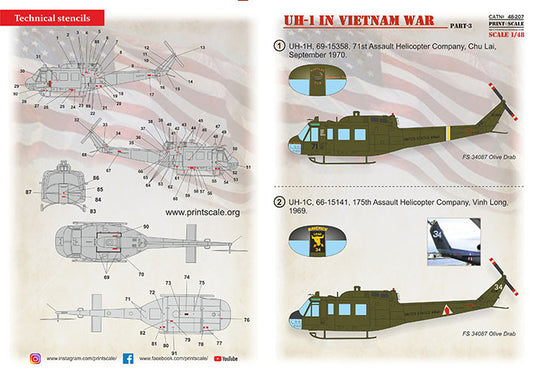 Print Scale 48207 1:48 Bell UH-1 in Vietnam War Part 3