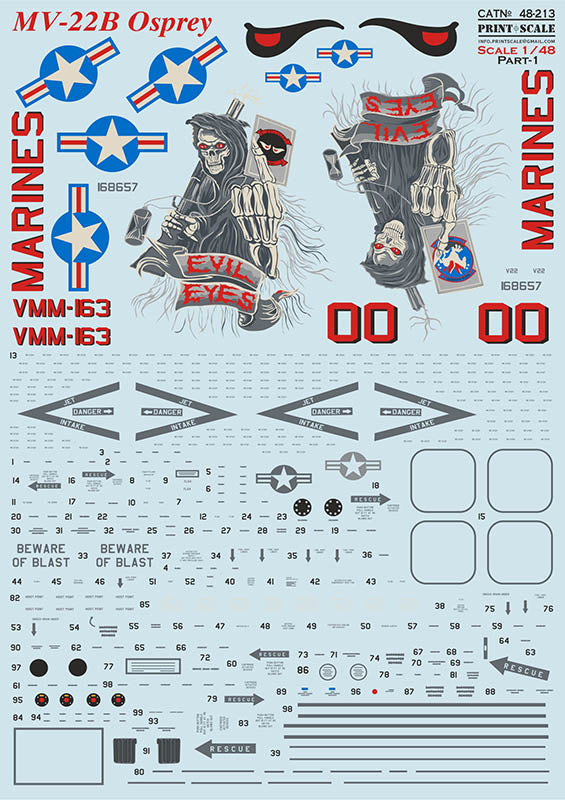 Print Scale 48213 1:48 Bell/Boeing MV-22B Osprey Part 1