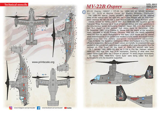 Print Scale 48213 1:48 Bell/Boeing MV-22B Osprey Part 1