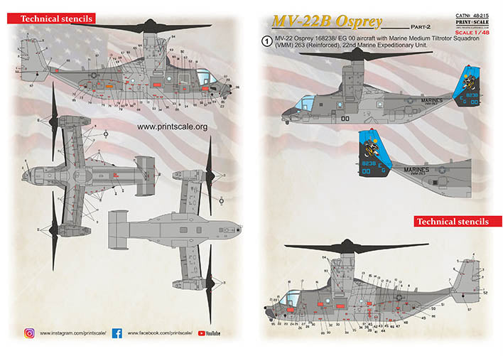 Print Scale 48215 1:48 Bell/Boeing MV-22B Osprey Part 2