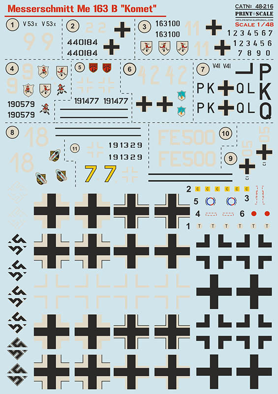 Print Scale 48216 1:48 Messerschmitt Me-163B Komet