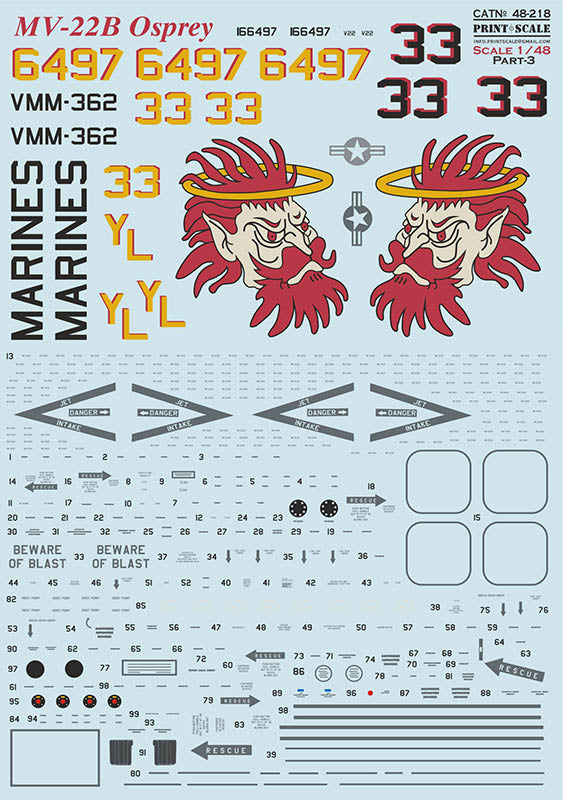 Print Scale 48218 1:48 Bell/Boeing MV-22B Osprey