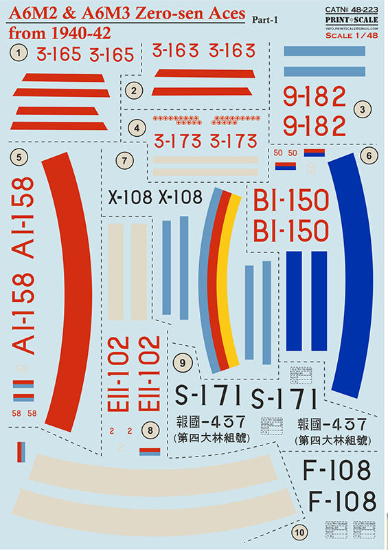 Print Scale 48223 1:48 Mitsubishi A6M Zero-Sen Aces Part 1