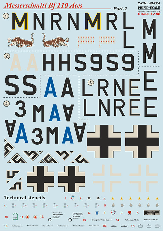 Print Scale 48224 1:48 Messerschmitt Bf-110 Zerstorer Part 2