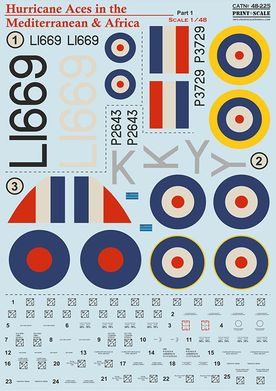 Print Scale 48225 1:48 Hawker Hurricane Aces of the MTO and Africa Part 1