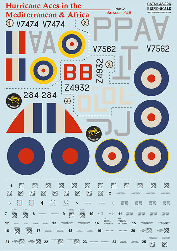 Print Scale 48226 1:48 Hawker Hurricane Aces of the MTO and Africa Part 2