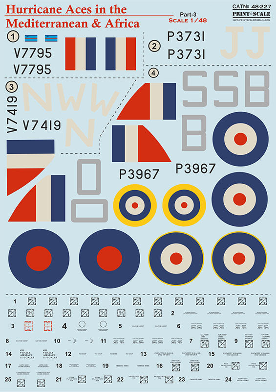 Print Scale 48227 1:48 Hawker Hurricane Aces of the MTO and Africa Part 3