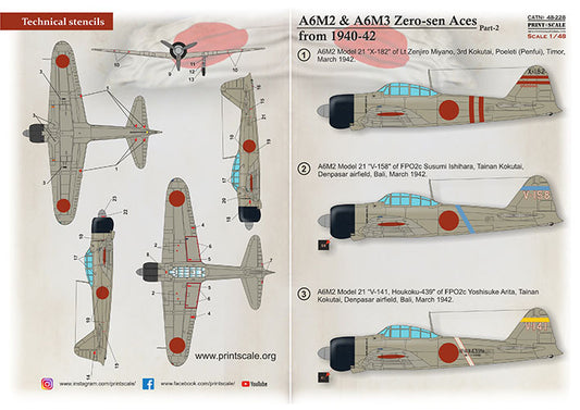 Print Scale 48228 1:48 Mitsubishi A6M Zero-Sen Aces Part 2