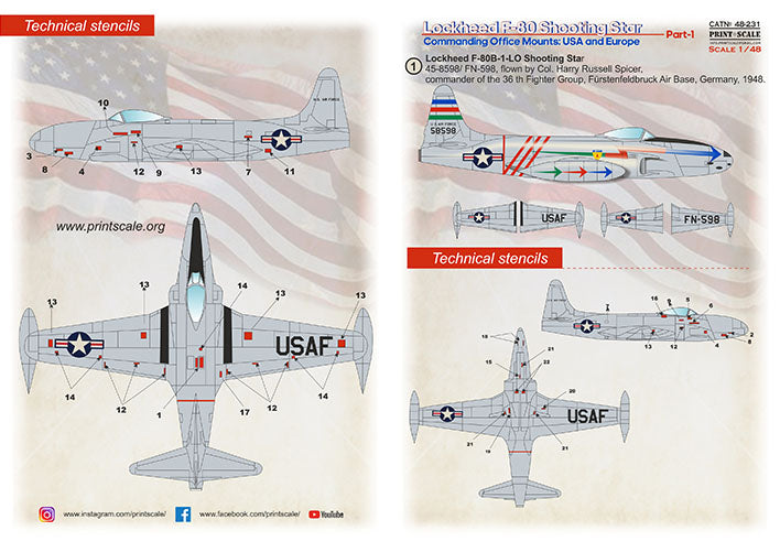 Print Scale 48231 1:48 Lockheed F-80 Shooting Star Part 1