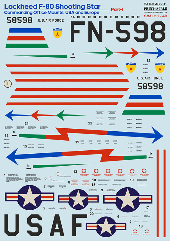 Print Scale 48231 1:48 Lockheed F-80 Shooting Star Part 1