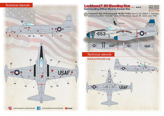 Print Scale 48-235 1:48 Lockheed F-80 Shooting Star Part 5