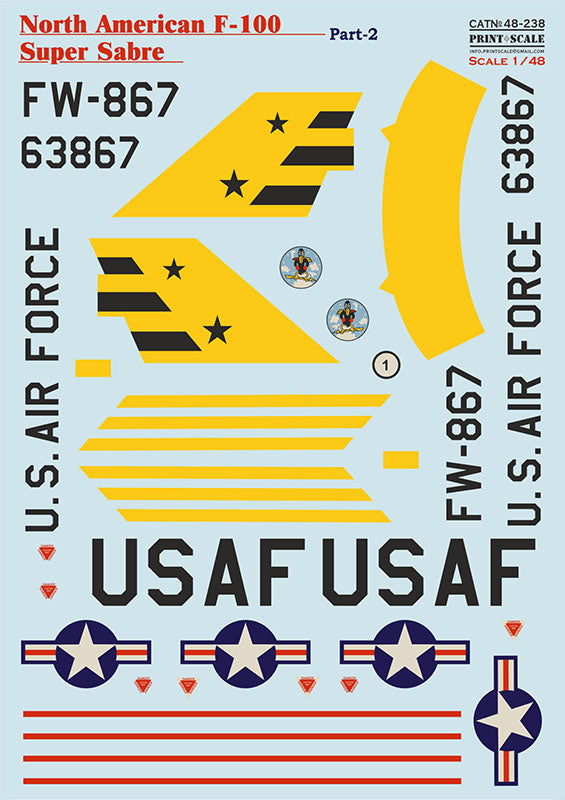 Print Scale 48238 1:48 North-American F-100 Super Sabre. Part 2