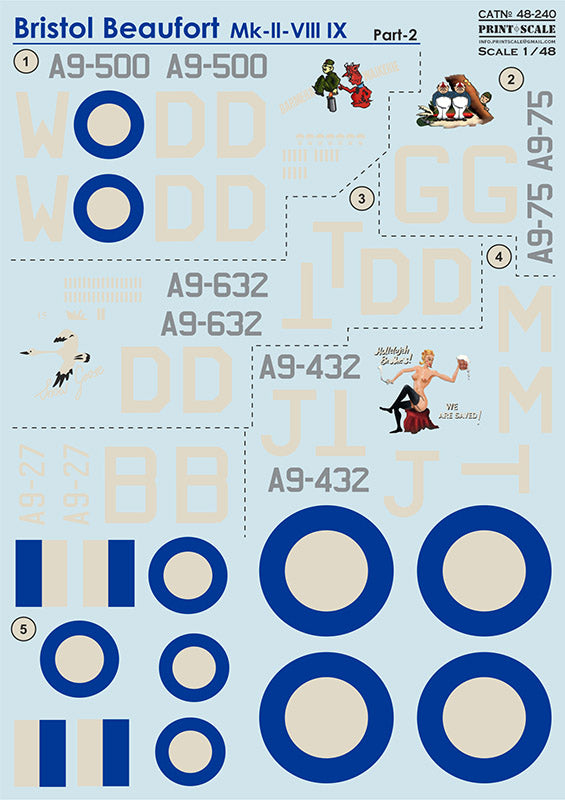 Print Scale 48240 1:48 Bristol Beaufort RAAF