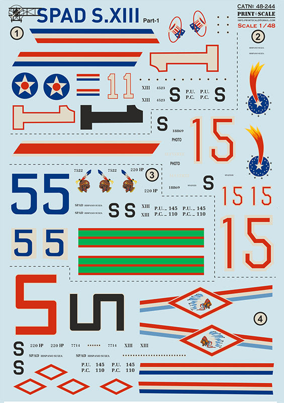 Print Scale 48244 1:48 SPAD Xlll Part 1