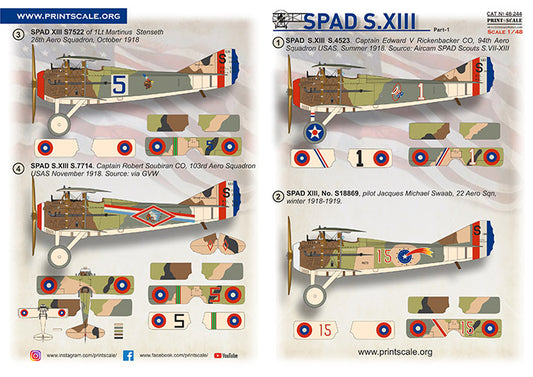 Print Scale 48244 1:48 SPAD Xlll Part 1