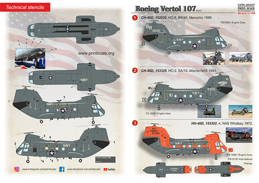 Print Scale 48247 1:48 Boeing-Vertol 107 Part 3