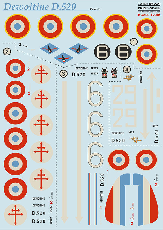 Print Scale 48-249 1:48 Dewoitine D.520 Part 1