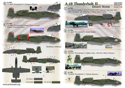 Print Scale 48-255 1:48 Republic A-10A Thunderbolt. Desert Storm. Part 2