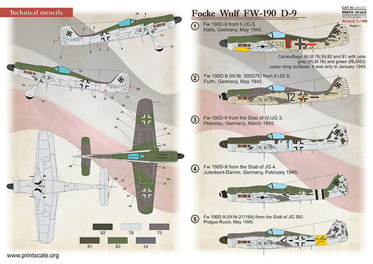 Print Scale 48-257 1:48 Focke-Wulf Fw-190D-9 Part-1