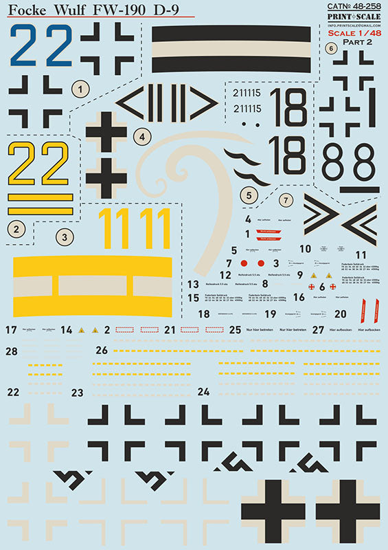 Print Scale 48-258 1:48 Focke-Wulf Fw-190D-9 Part-2